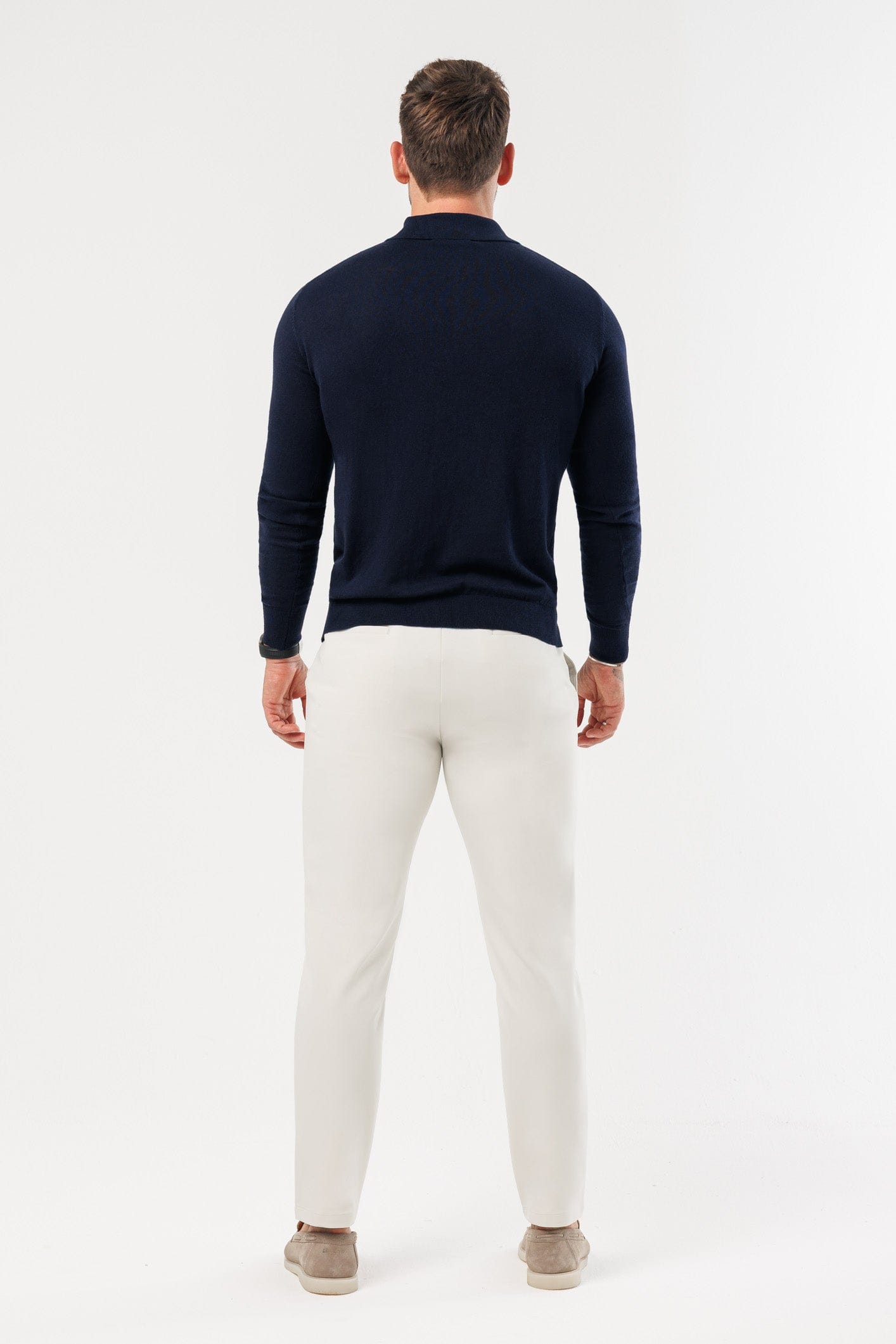 COAST LONG SLEEVE POLO - NAVY