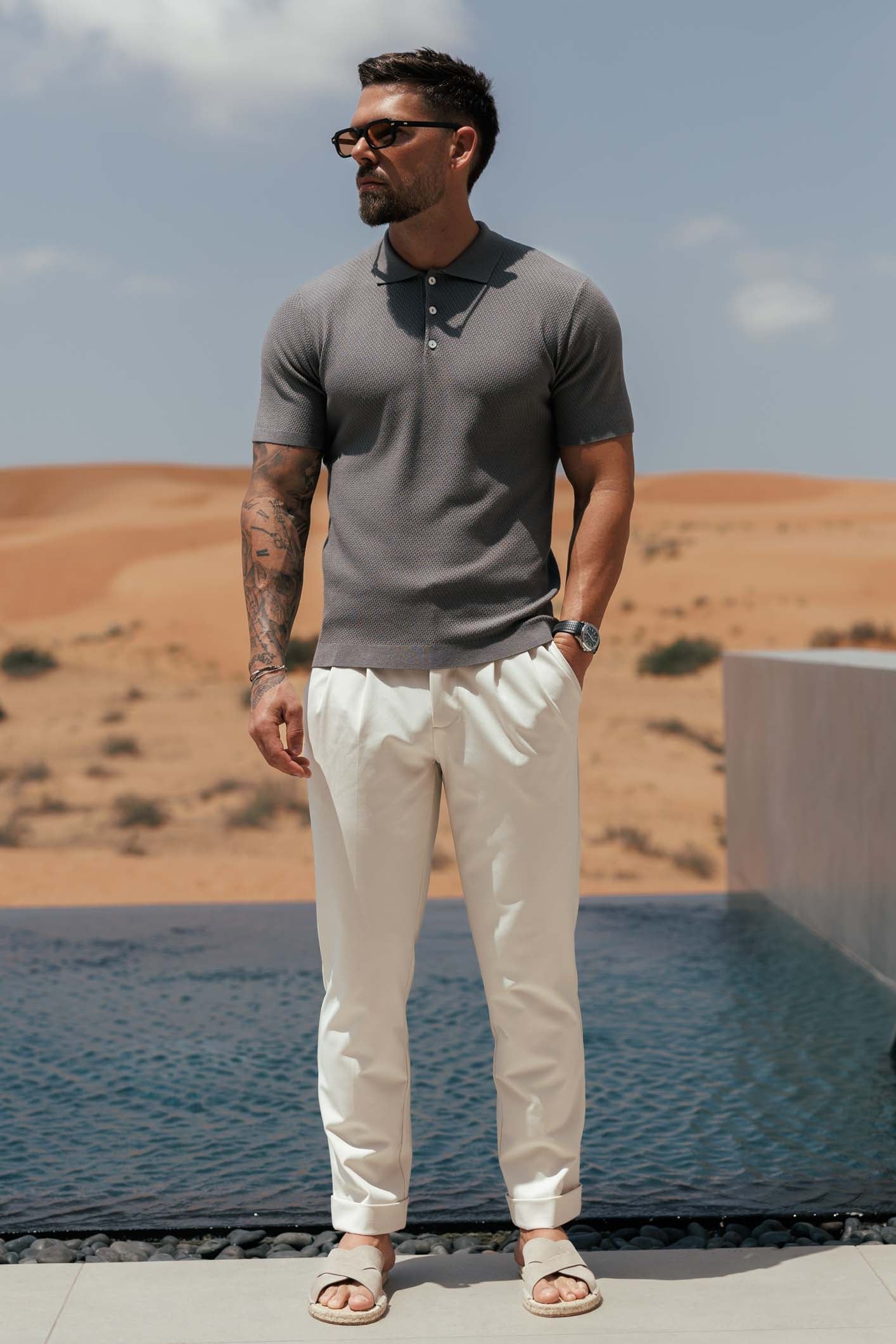SANTAL POLO - DARK GREY