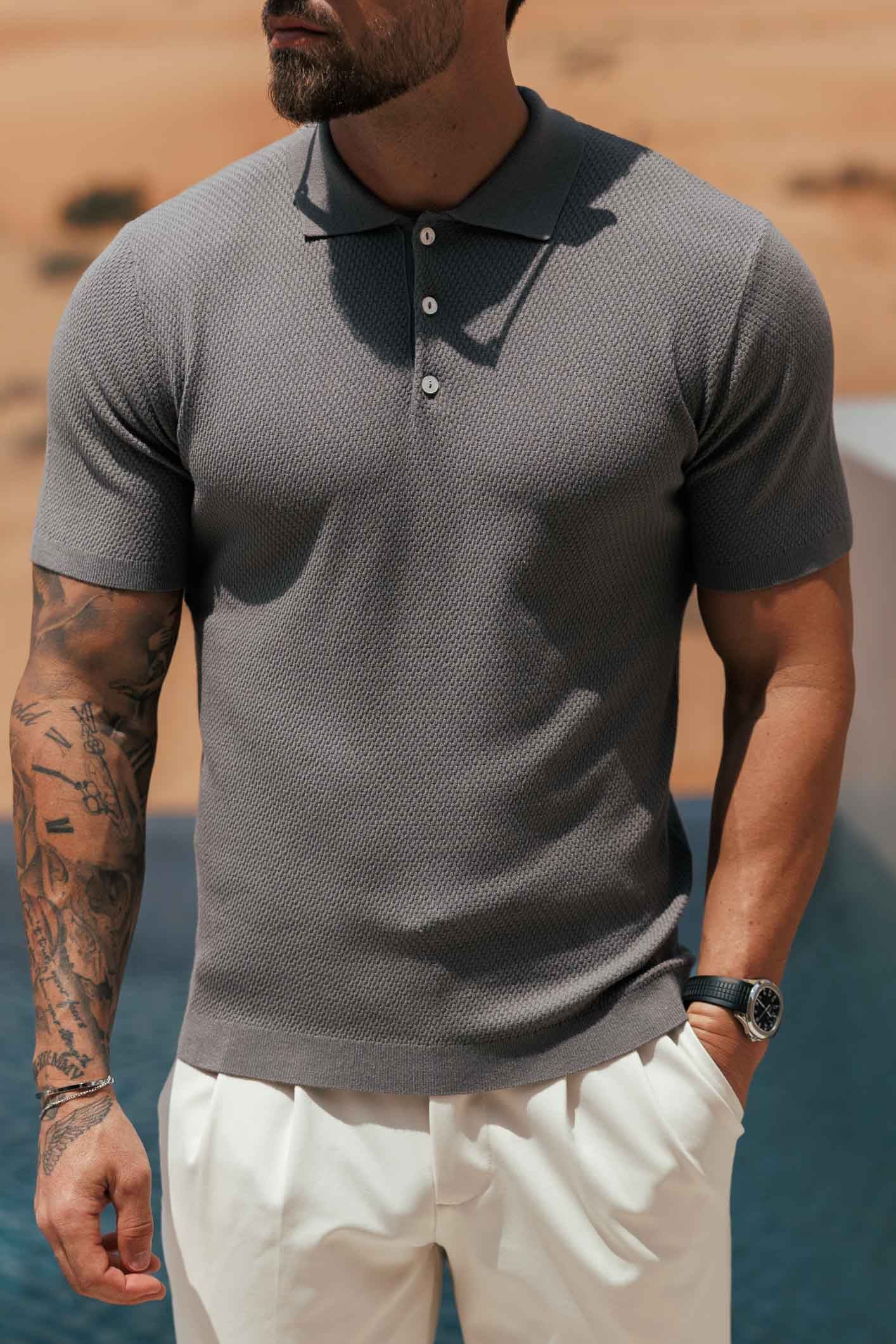SANTAL POLO - DARK GREY