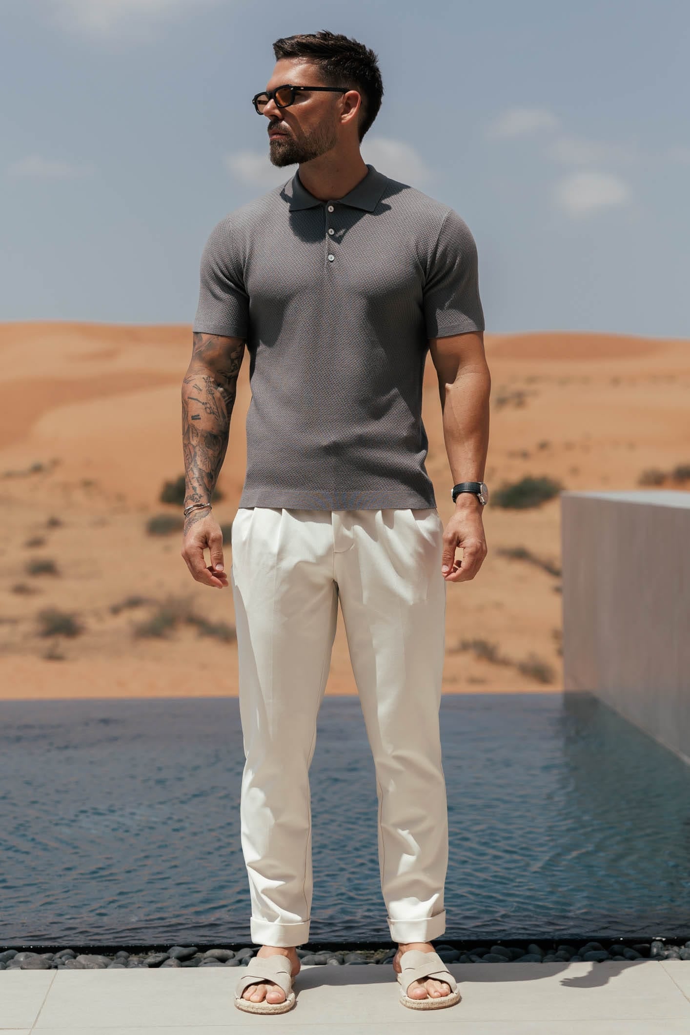 SANTAL POLO - DARK GREY