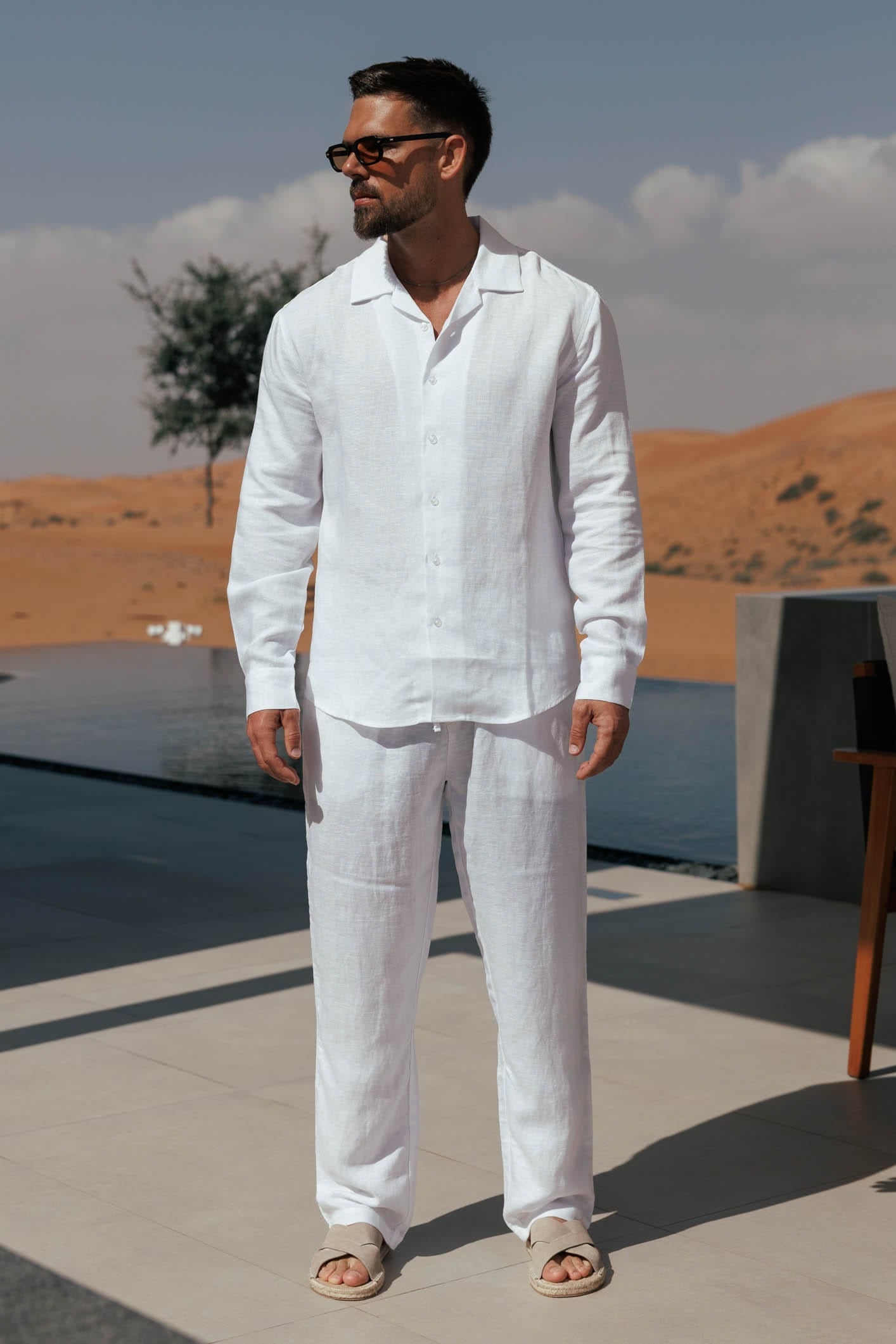 LINEN SHIRT - WHITE