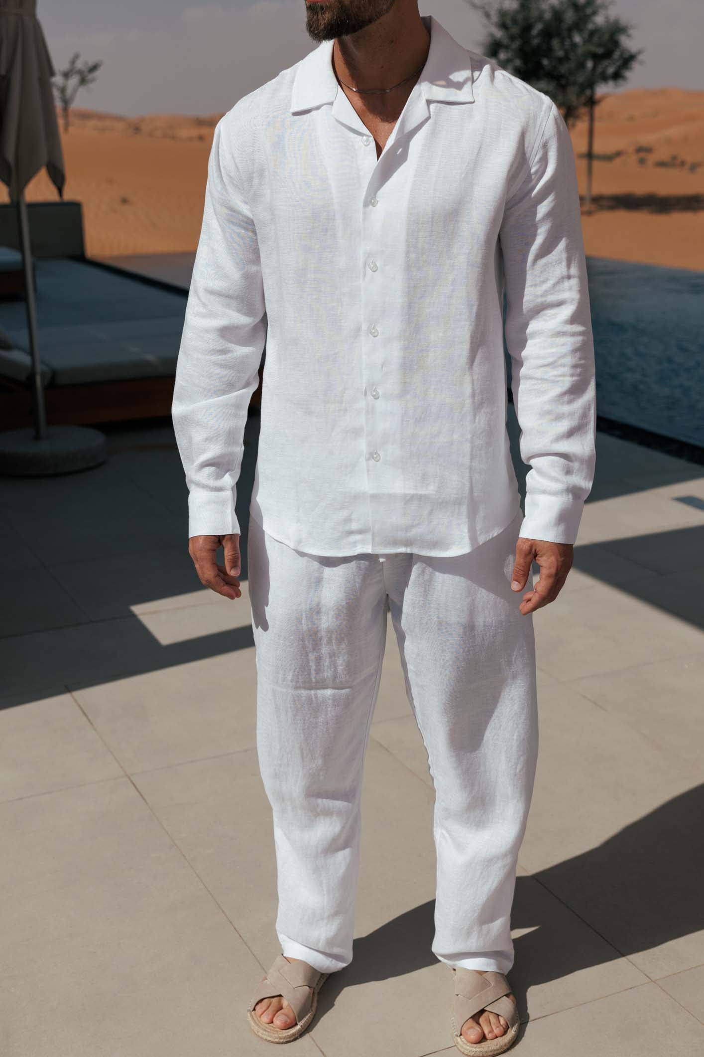 LINEN SHIRT - WHITE