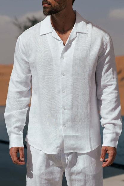 LINEN SHIRT - WHITE