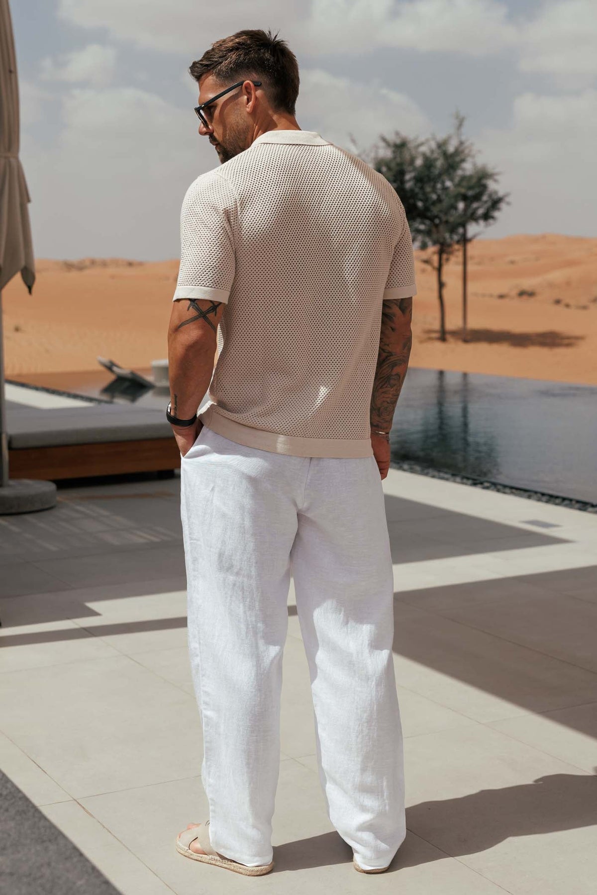 PEAK KNIT SHIRT - CREAM
