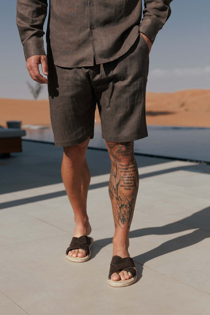 LINEN SHORT - OAK