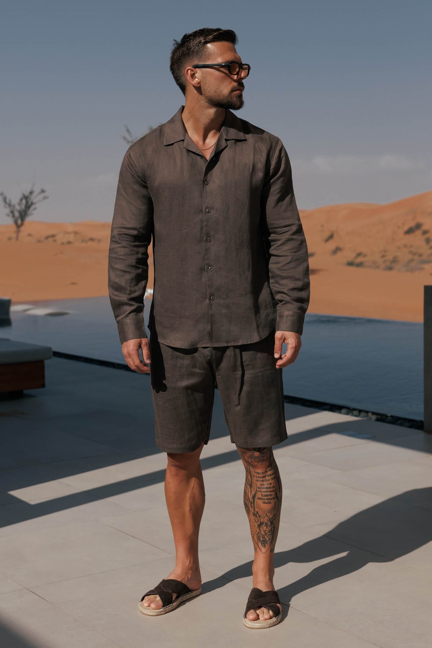 LINEN SHORT - OAK