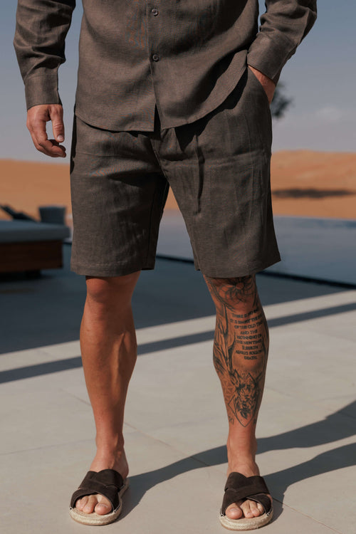 LINEN SHORT - OAK