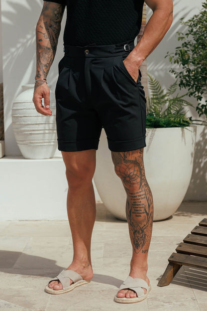 PREMIUM SIDE CINCH SHORT - BLACK