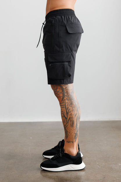 TECHNICAL CARGO SHORTS - BLACK