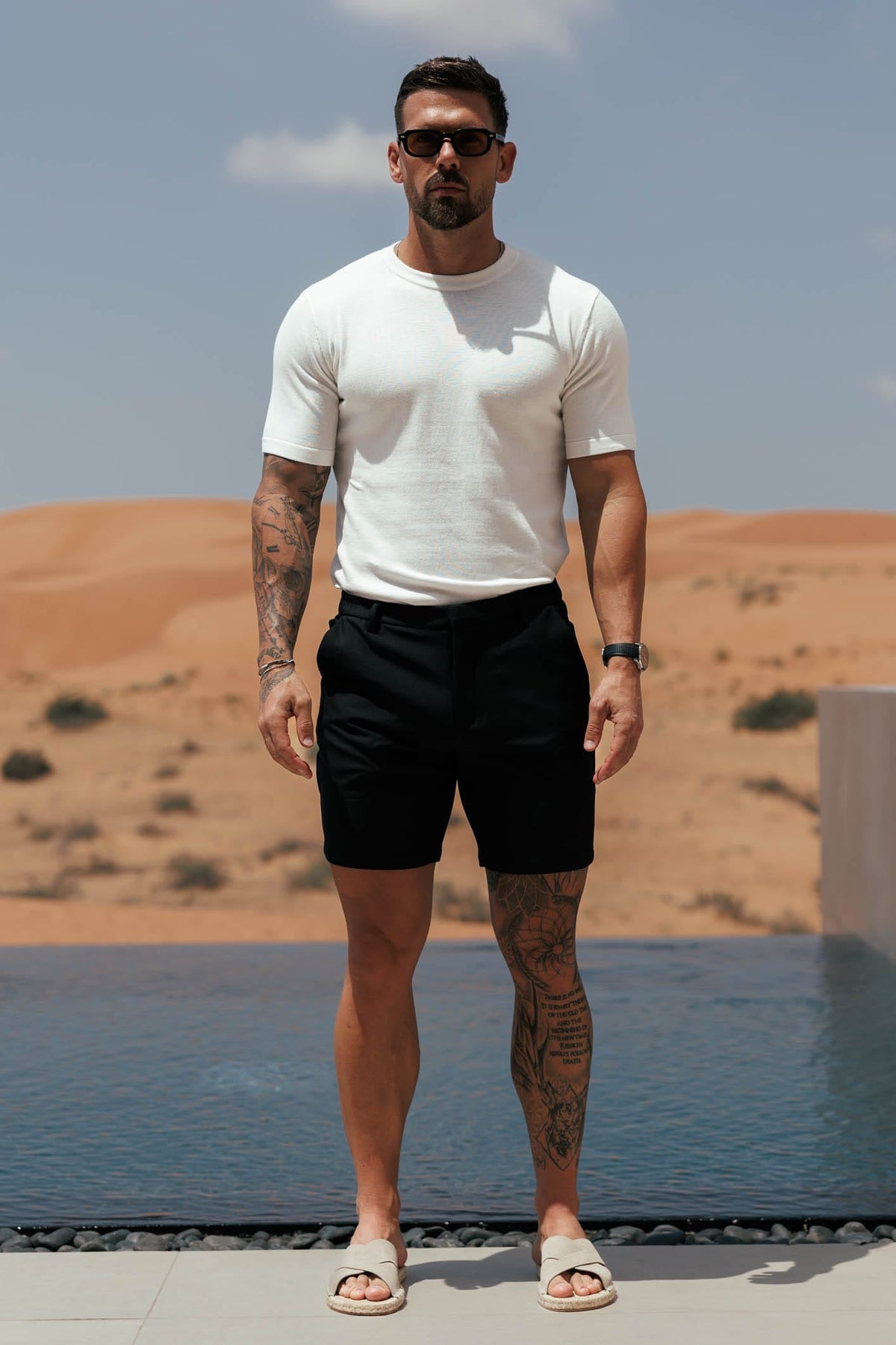 KNIT T-SHIRT - OFF WHITE
