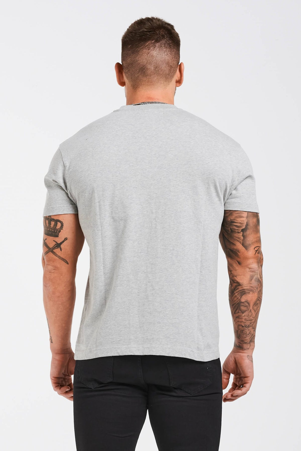 PREMIUM BASICS T-SHIRT (NO LOGO) - GREY MARL