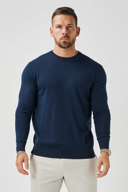 LONG SLEEVE KNIT - NAVY
