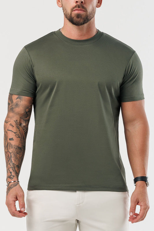 LUXE MERCERISED T-SHIRT - ARMY GREEN