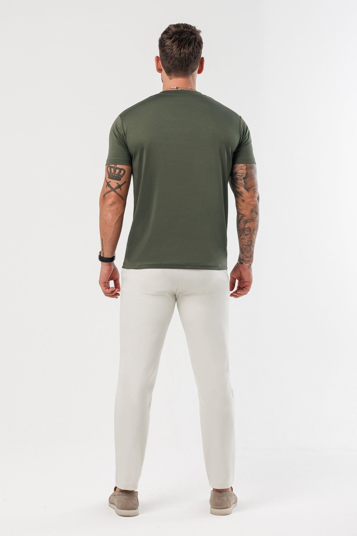 LUXE MERCERISED T-SHIRT - ARMY GREEN