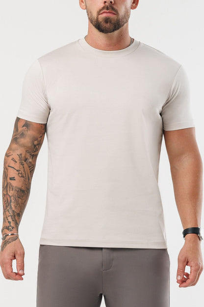 LUXE MERCERISED T-SHIRT - CREME