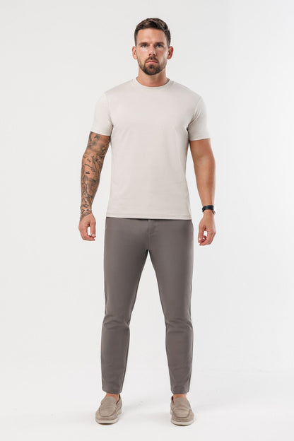 LUXE MERCERISED T-SHIRT - CREME