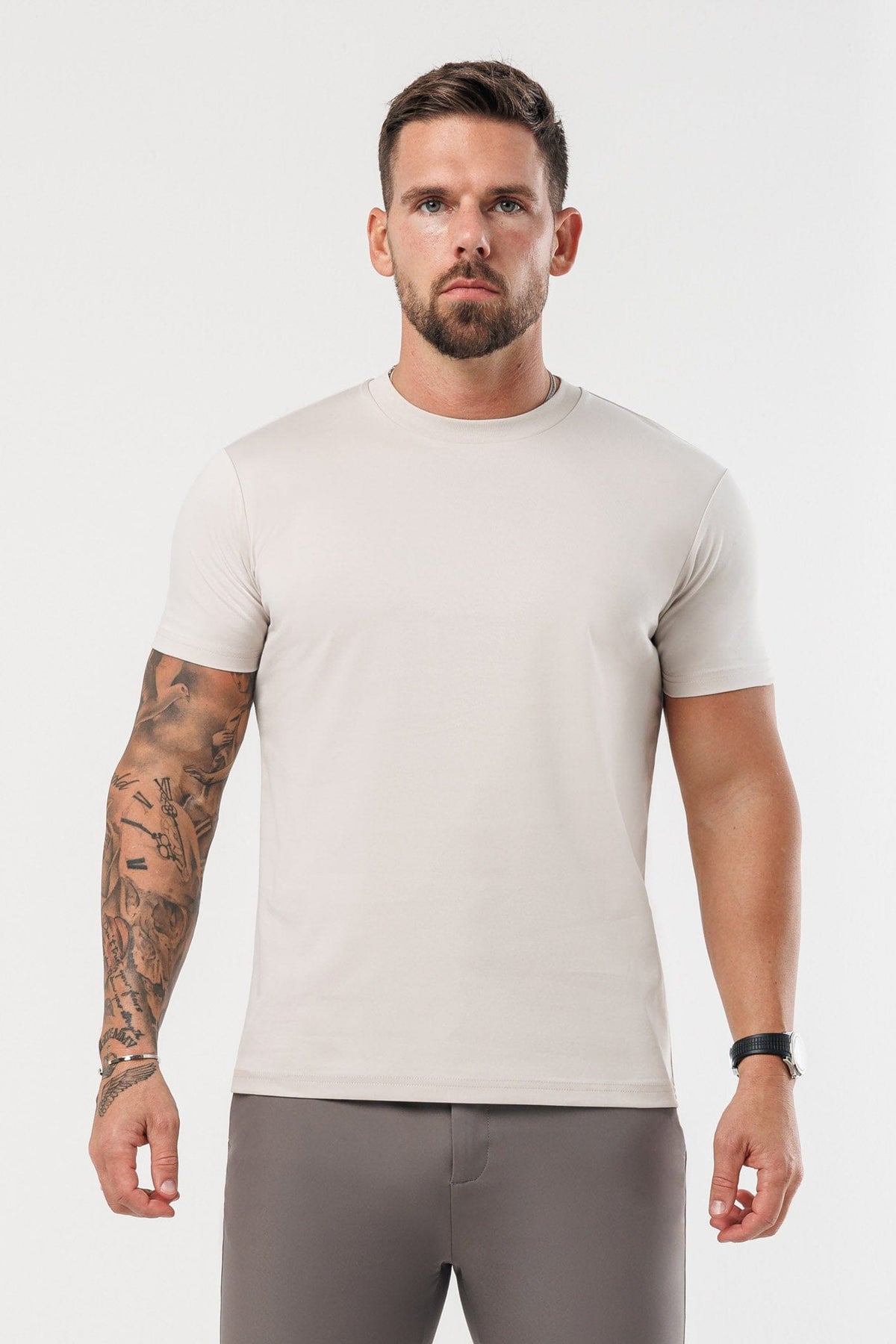LUXE MERCERISED T-SHIRT - CREME