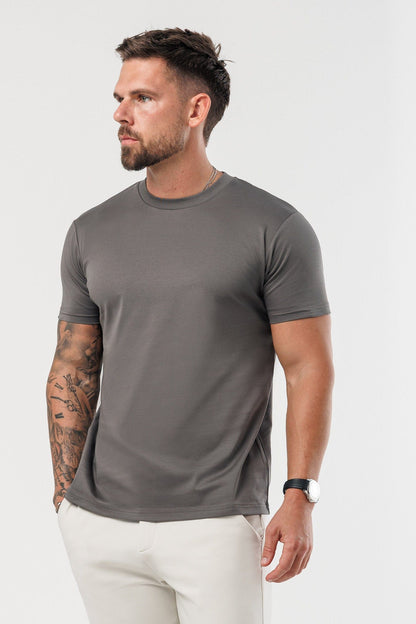 LUXE MERCERISED T-SHIRT - GREY