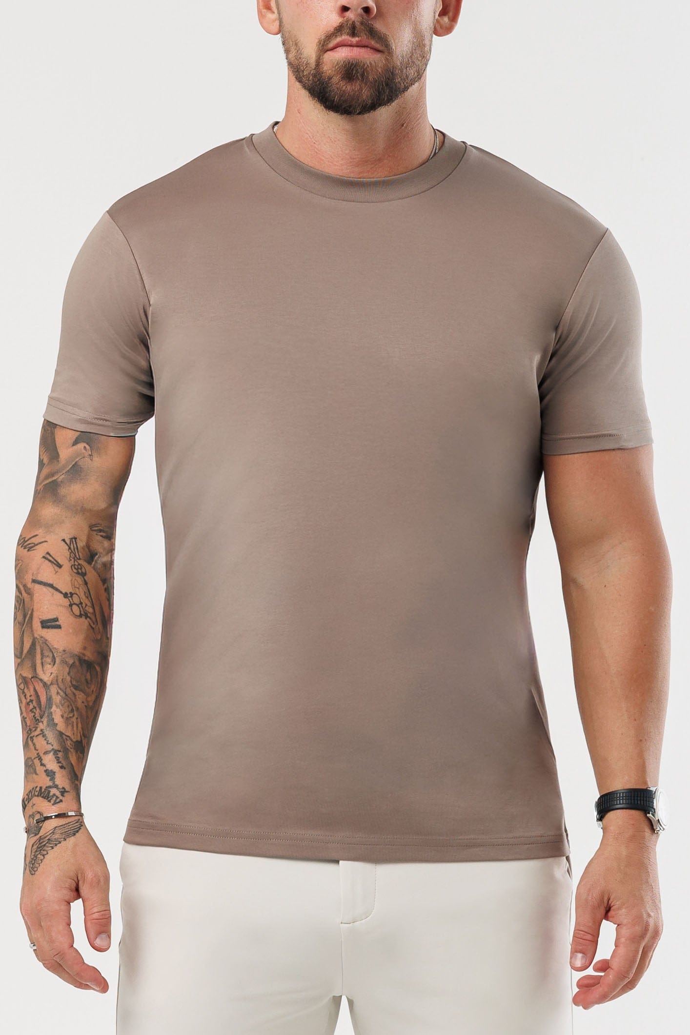 LUXE MERCERISED T-SHIRT - MOCHA