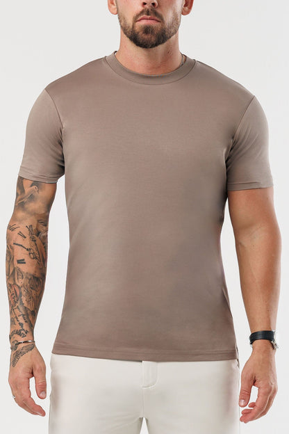 LUXE MERCERISED T-SHIRT - MOCHA