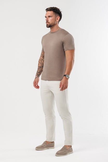 LUXE MERCERISED T-SHIRT - MOCHA