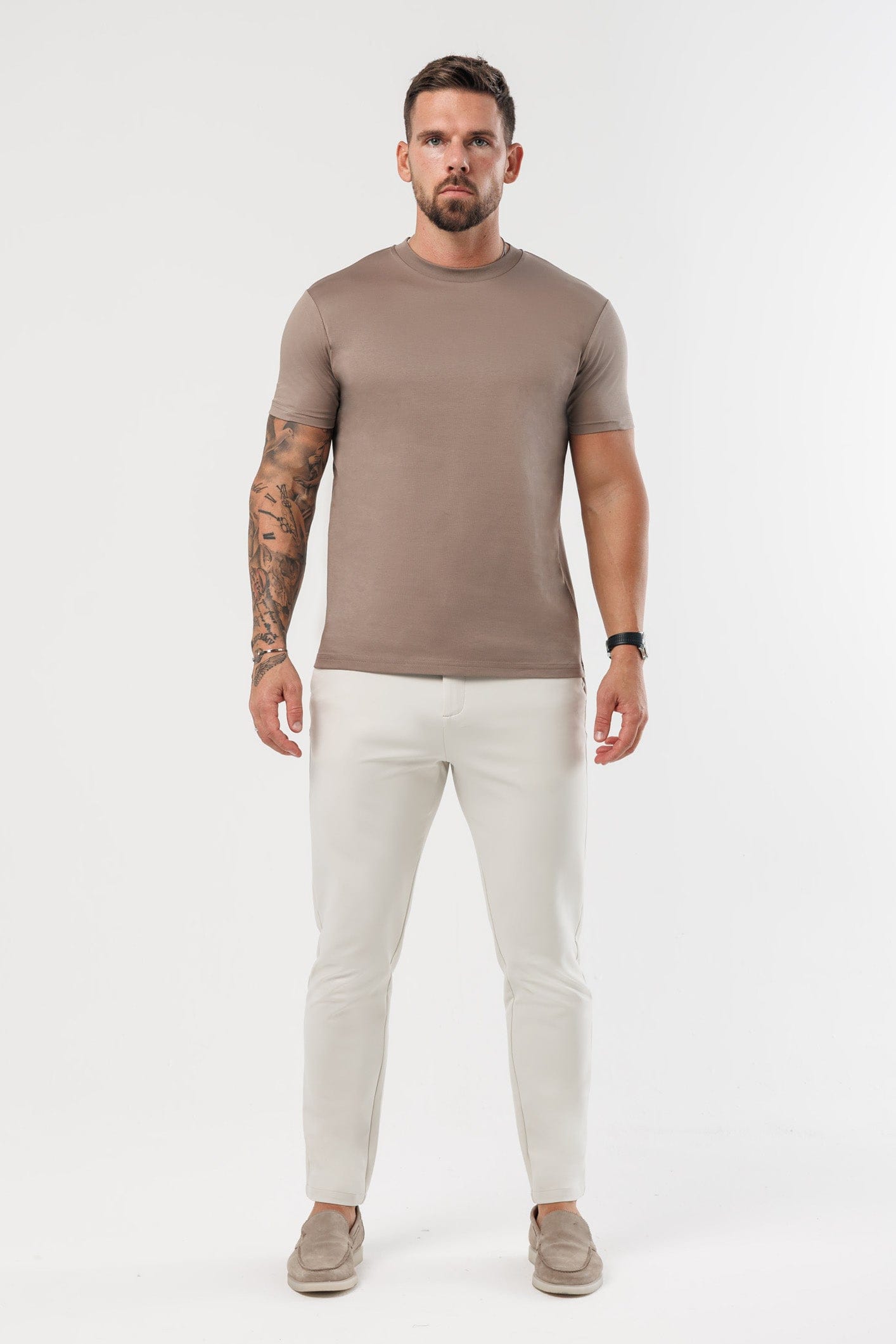 LUXE MERCERISED T-SHIRT - MOCHA
