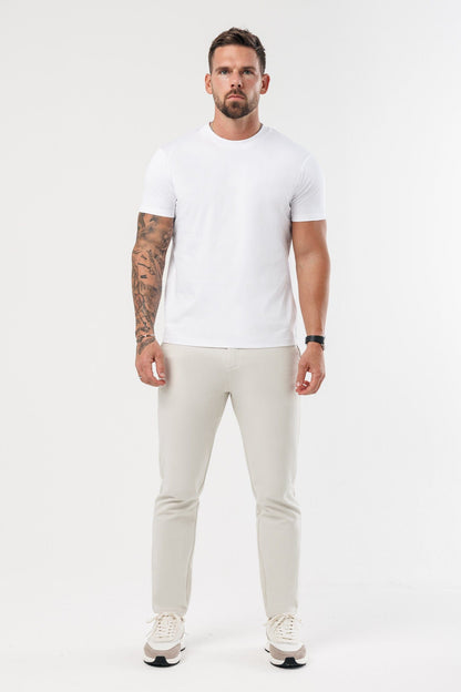 LUXE MERCERISED T-SHIRT - WHITE