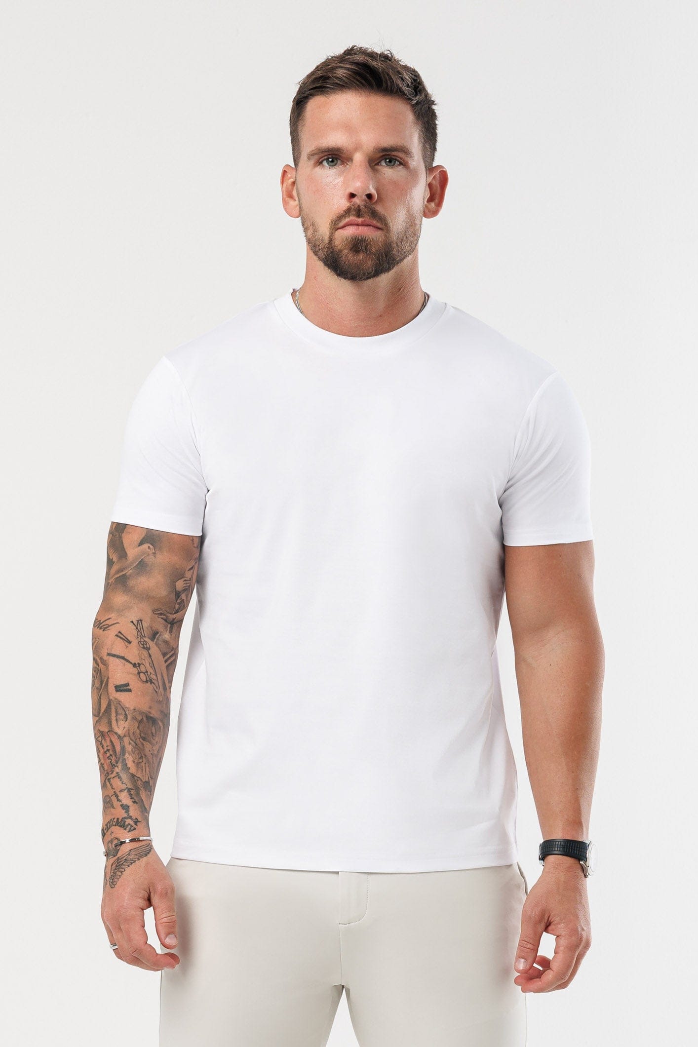 LUXE MERCERISED T-SHIRT - WHITE