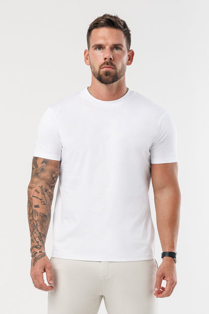 LUXE MERCERISED T-SHIRT - WHITE