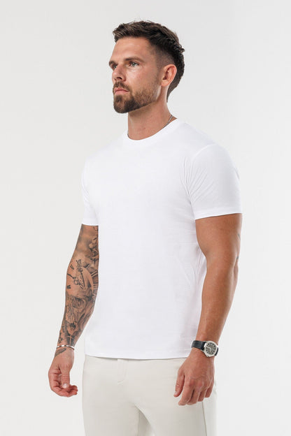 LUXE MERCERISED T-SHIRT - WHITE