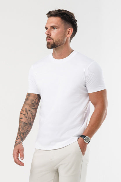 LUXE MERCERISED T-SHIRT - WHITE