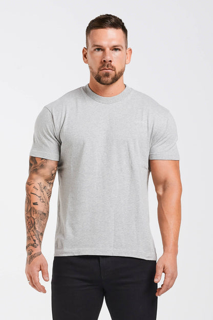 PREMIUM BASICS T-SHIRT (NO LOGO) - GREY MARL