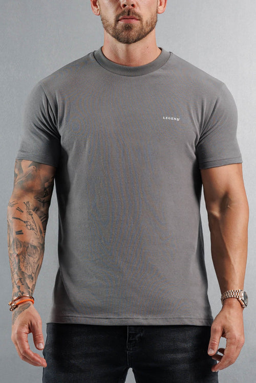PREMIUM BASICS T-SHIRT (NO LOGO) - GUNMETAL GREY
