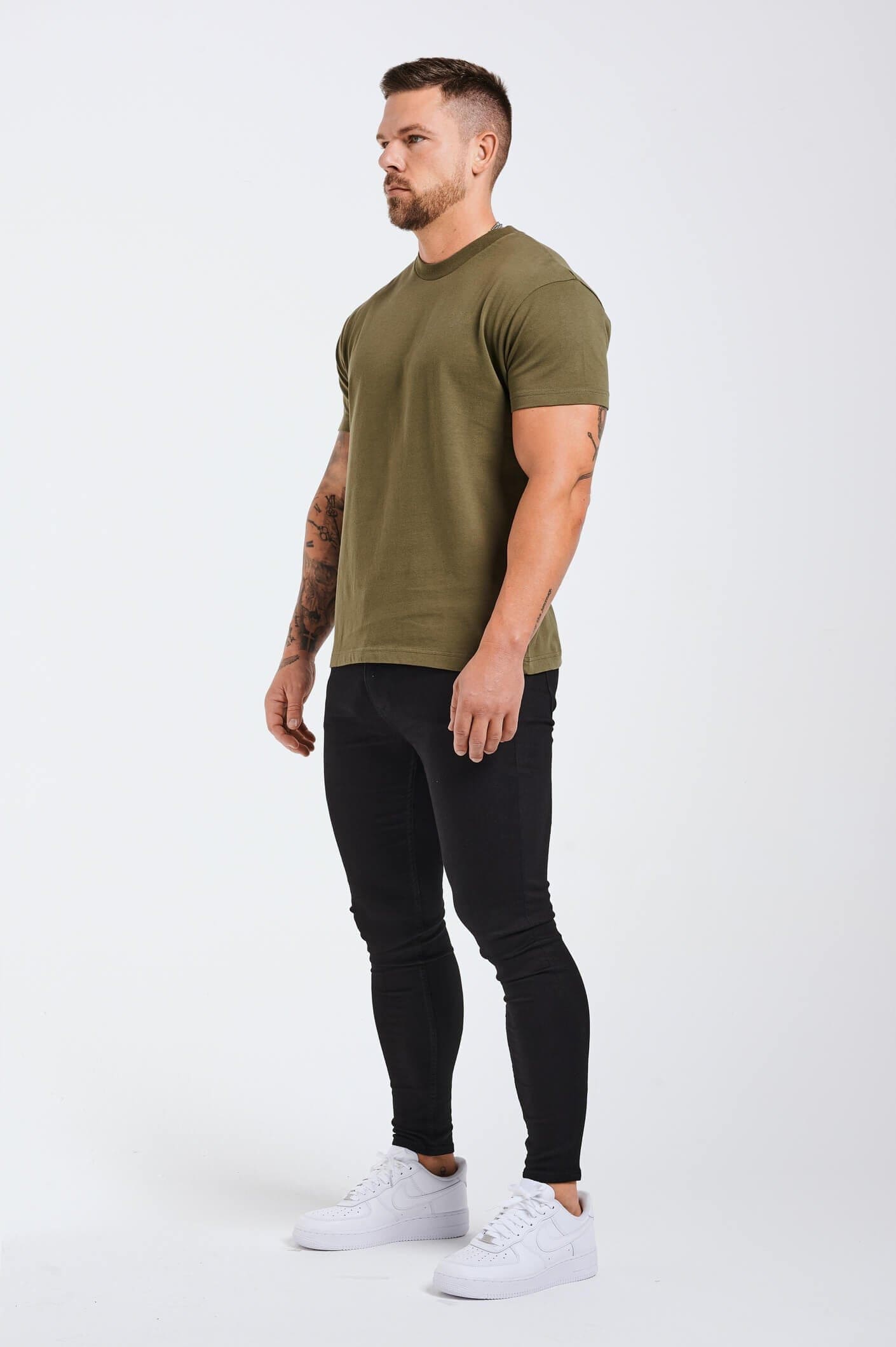 PREMIUM BASICS T-SHIRT (NO LOGO) - OLIVE