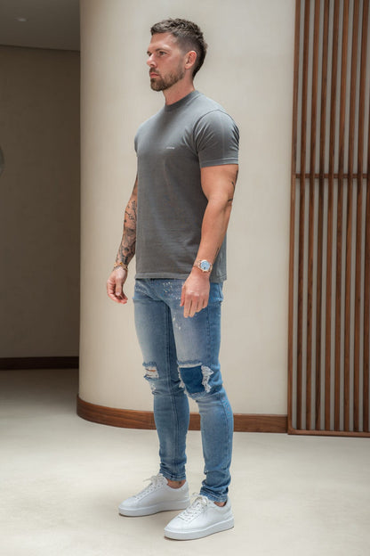 PREMIUM BASICS T-SHIRT - VINTAGE GREY
