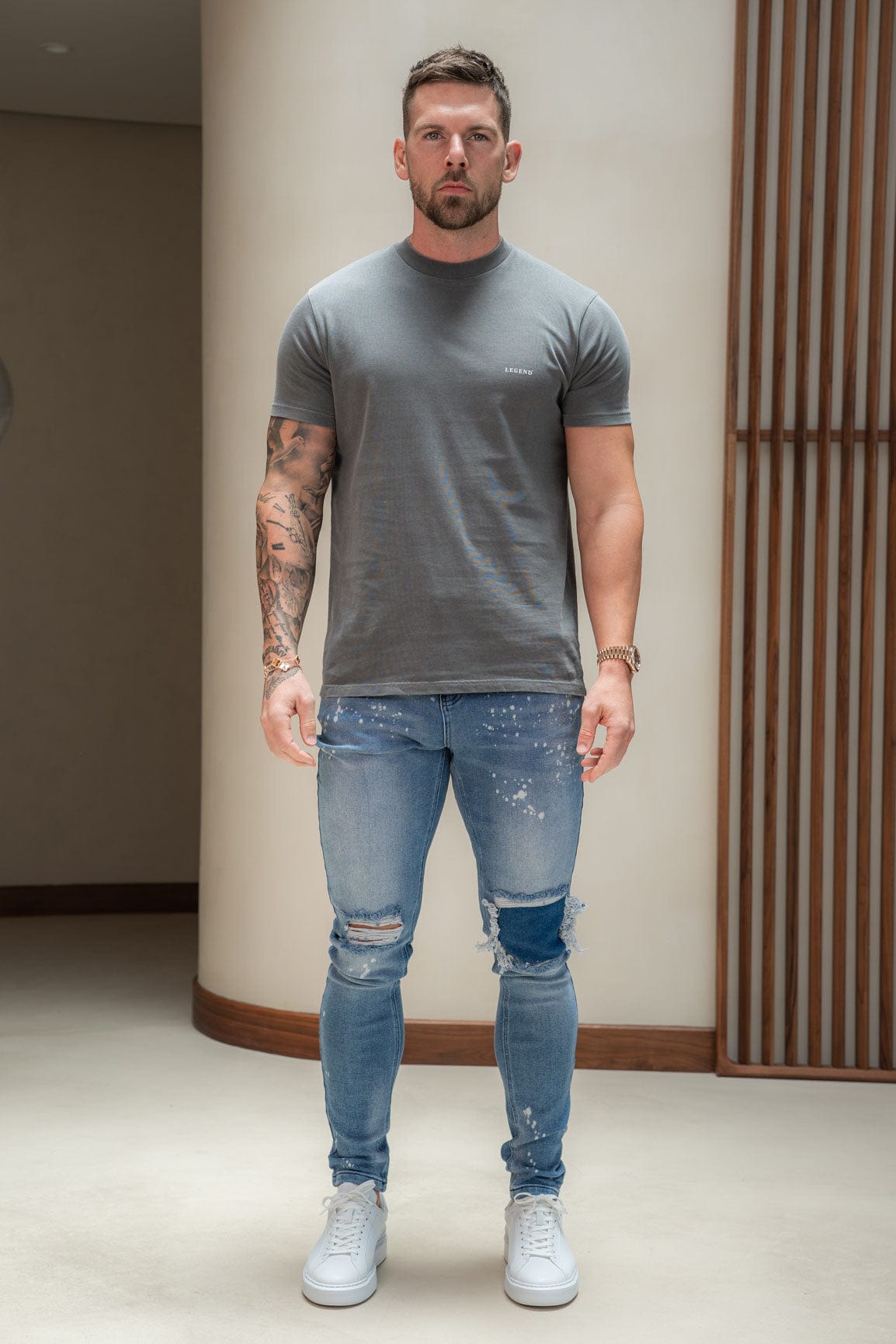 PREMIUM BASICS T-SHIRT - VINTAGE GREY