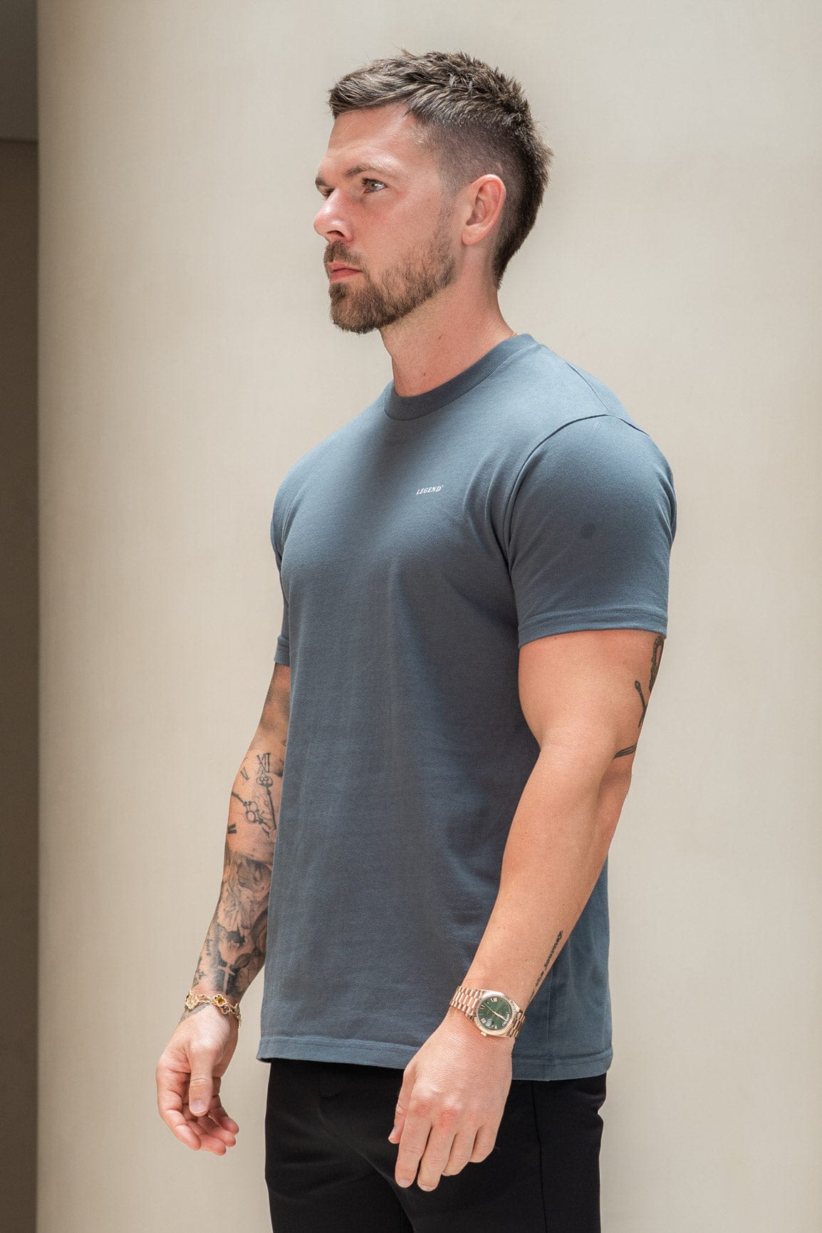PREMIUM BASICS T-SHIRT - VINTAGE INDIGO