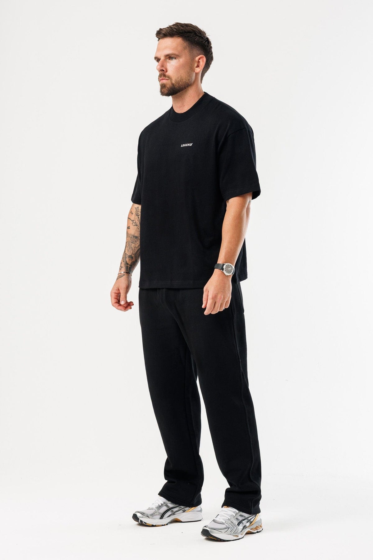 PRINT OVERSIZED T-SHIRT - BLACK