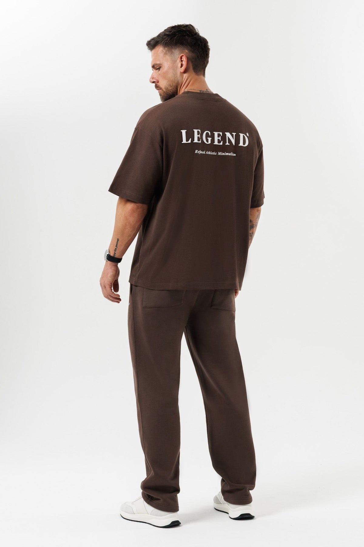 PRINT OVERSIZED T-SHIRT - BROWN