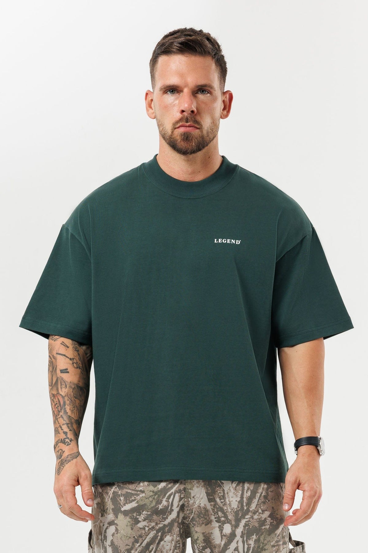 PRINT OVERSIZED T-SHIRT - GREEN