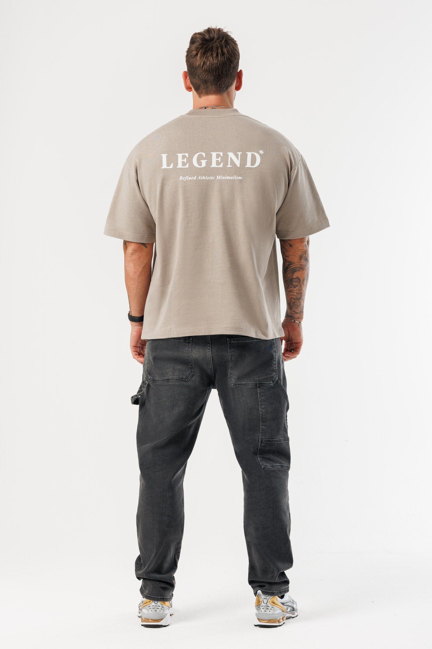 PRINT OVERSIZED T-SHIRT - VINTAGE KHAKI