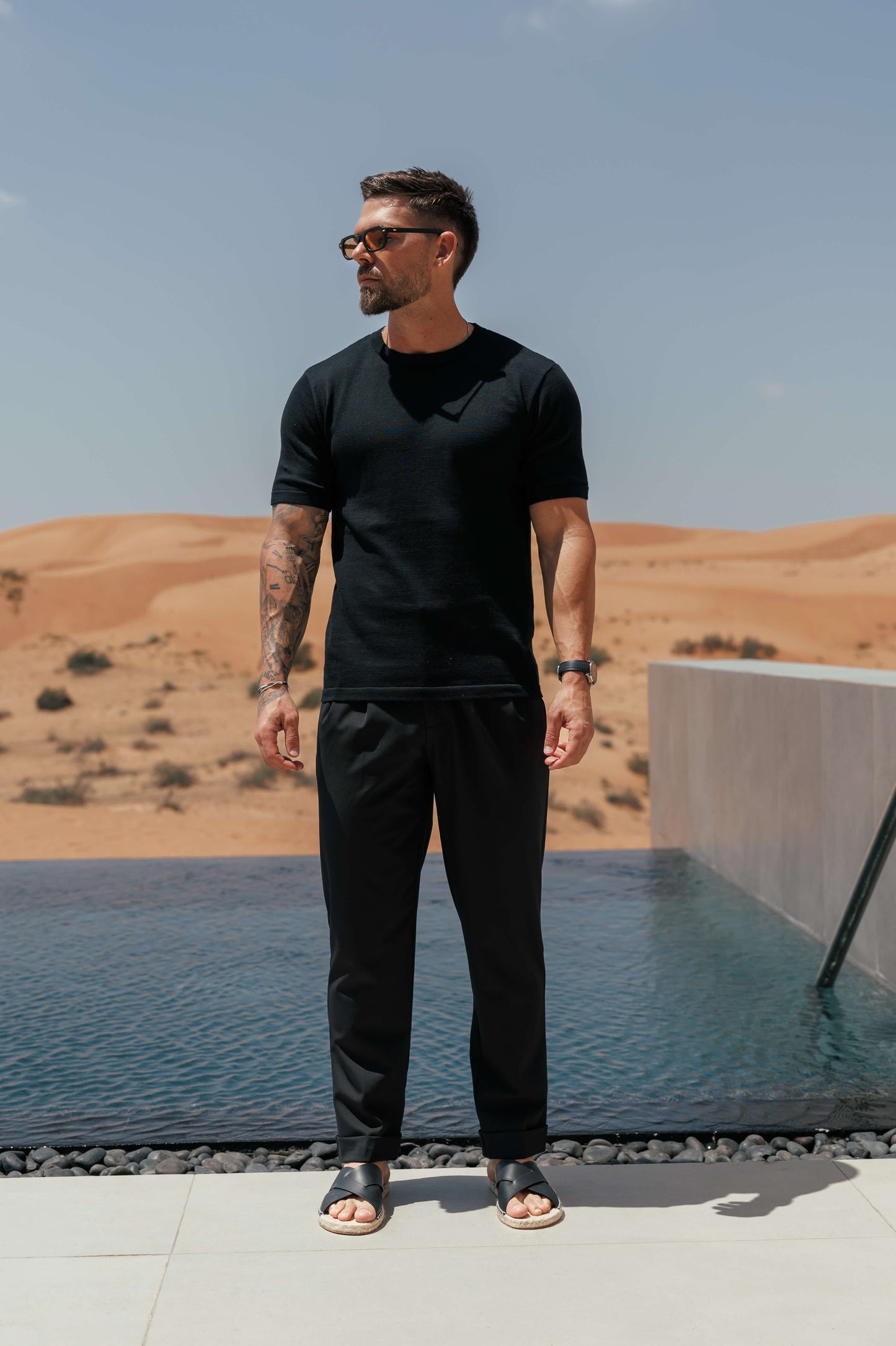 PREMIUM SIDE CINCH TROUSER - BLACK
