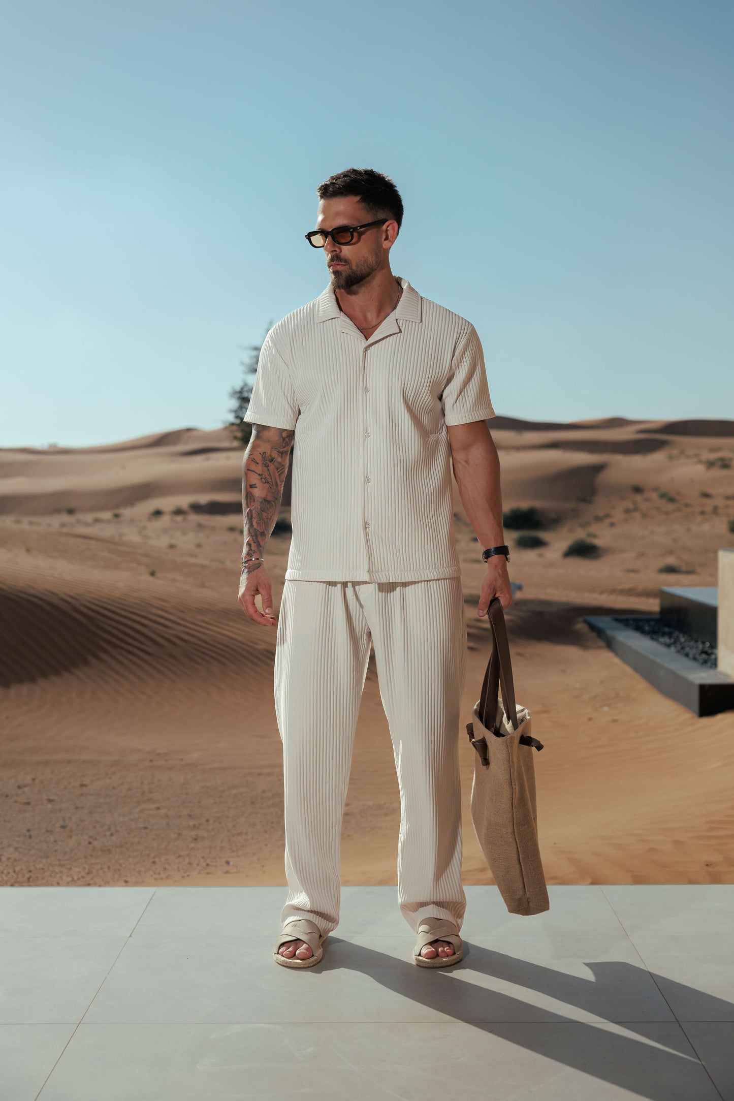 PLEATED TROUSER - BEIGE
