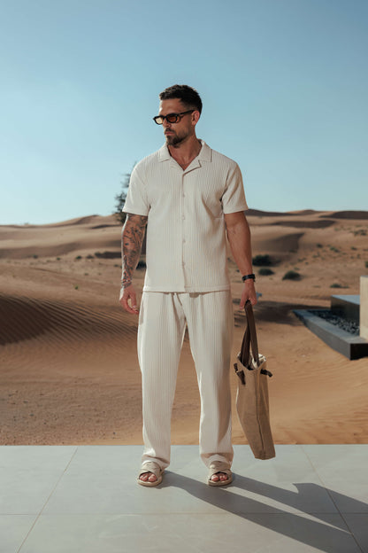 PLEATED TROUSER - BEIGE