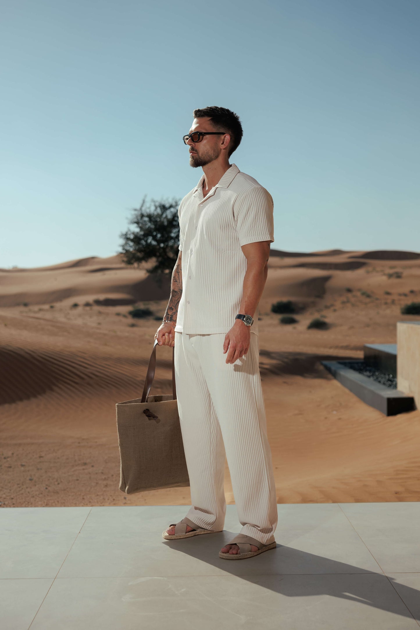 PLEATED TROUSER - BEIGE
