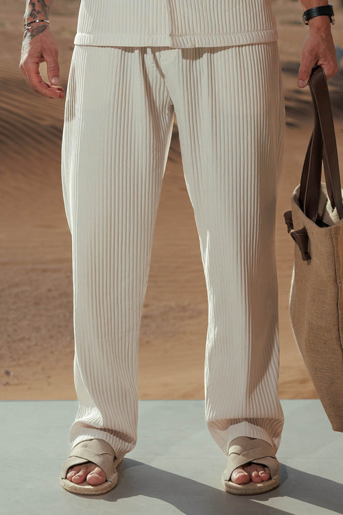 PLEATED TROUSER - BEIGE