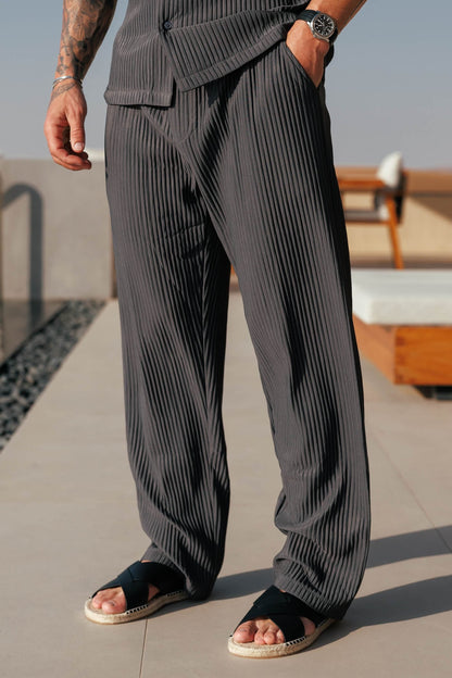 PLEATED TROUSER - GREY