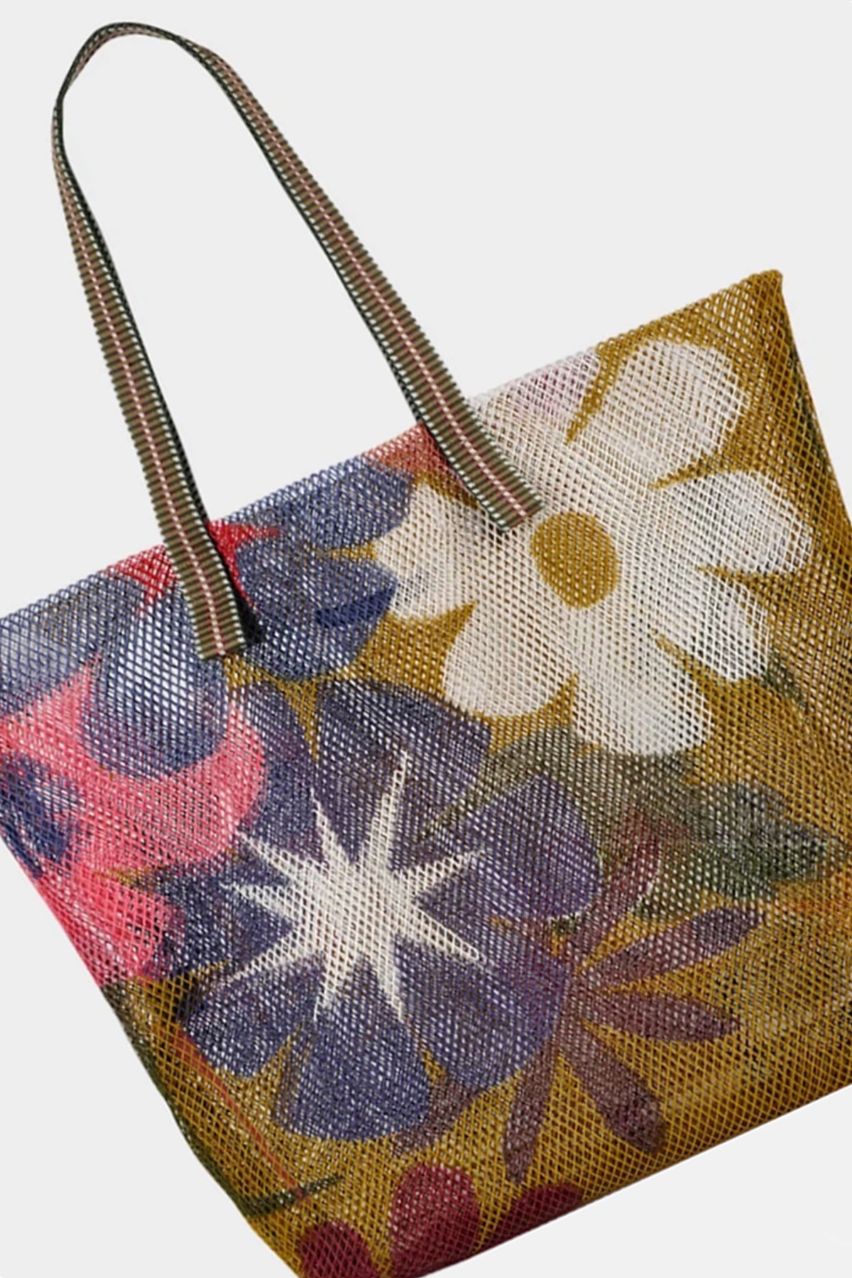 SMALL FLORAL PRINT MESH TOTE BY EPICE