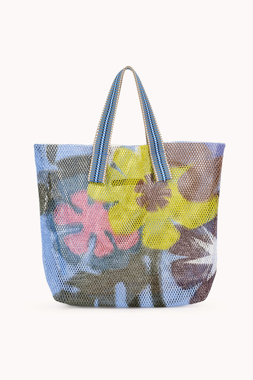 SMALL FLORAL PRINT MESH TOTE BY EPICE
