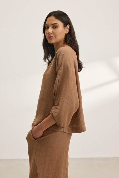 CASS LINEN TOP